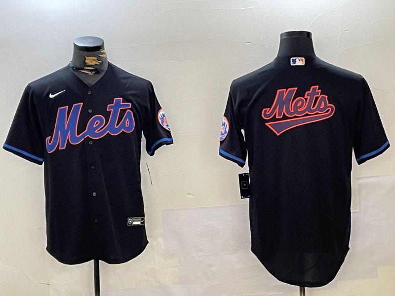 Men New York Mets Blank Black Game 2024 Nike MLB Jersey style 6